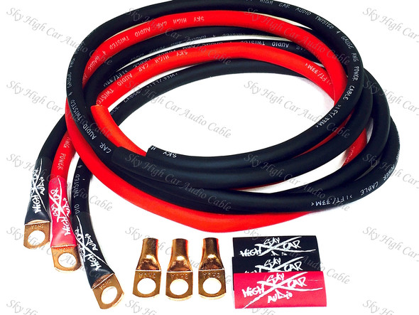 Sky High Car Audio 4ga CCA Big 3 Kit