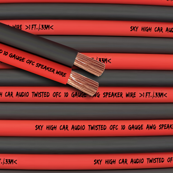 Sky High Car Audio OFC 10 Gauge Speaker Wire 1ft-200ft