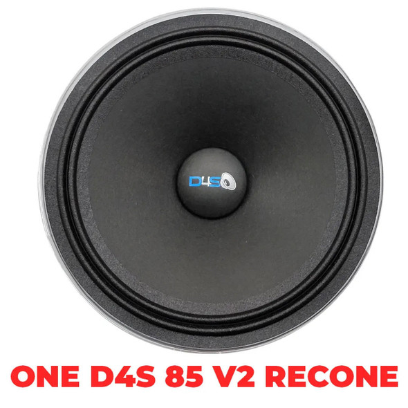 DOWN4SOUND PRO AUDIO RECONE D4S-85 8 INCH MIDRANGE SPEAKER | 250W RMS | 4 OHM - SINGLE