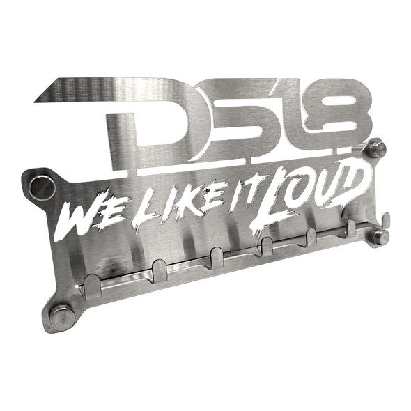 DS18 We Like It Loud Key Ring Holder – 18-Gauge Brushed Stainless Steel