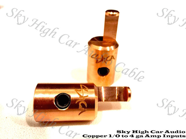 Sky High Car Audio 1/0 to 4ga Amp Inputs - Copper