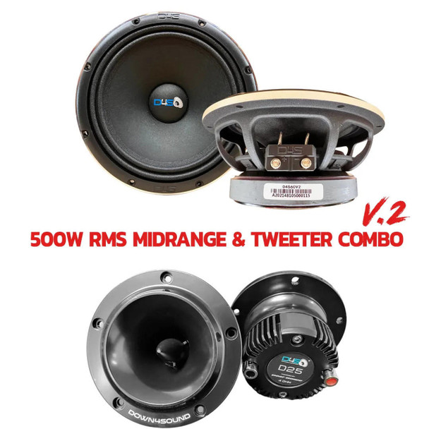 Down4Sound D4S-65v2 / D25 Level 2 Pro audio Combo (500 Watts Rms)