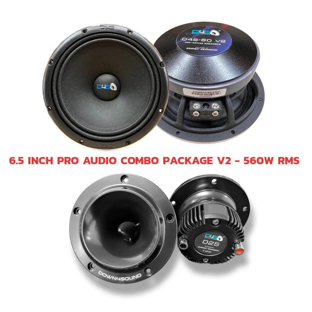 Down4Sound D4S-60v2 / D25 Level 1 V2 Pro audio Combo (560 Watts Rms)