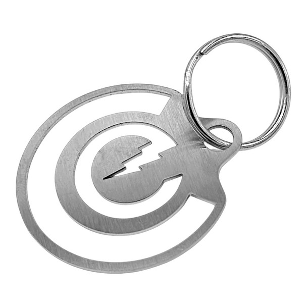 CE Logo (CE Auto Electric Supply) Premium Brushed 18-Gauge Stainless Steel Keychain