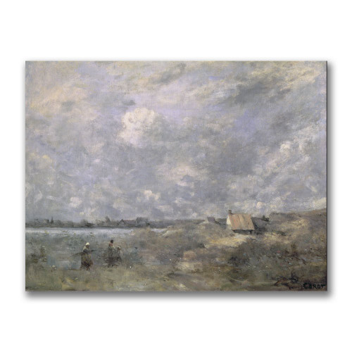 Corot "Stormy Weather" Print 35"x45" canvas print