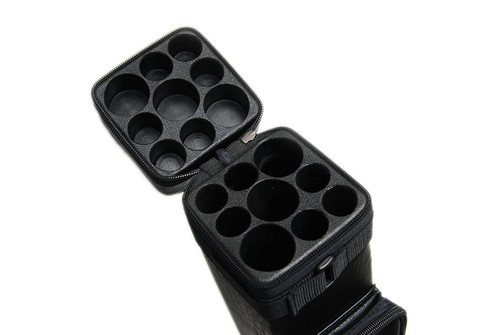 Pool Cue Case - Billiard Stick Carrying Case - 3 Butt 6 Shaft  