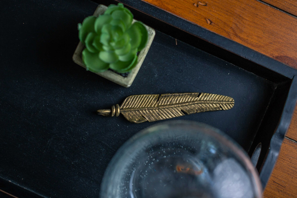 Custom Hand-Forged Feather Charm