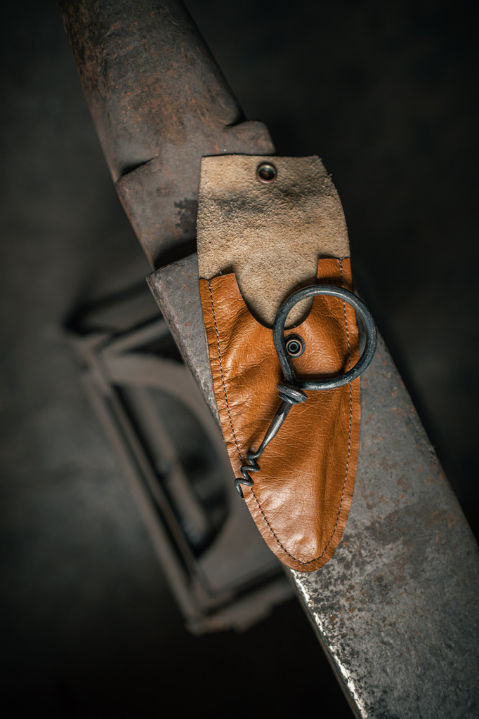 Hand-Forged Unwind Corkscrew with Leather Pouch