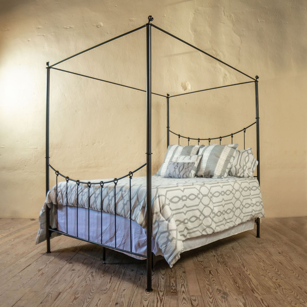 wrought iron bed frame parts