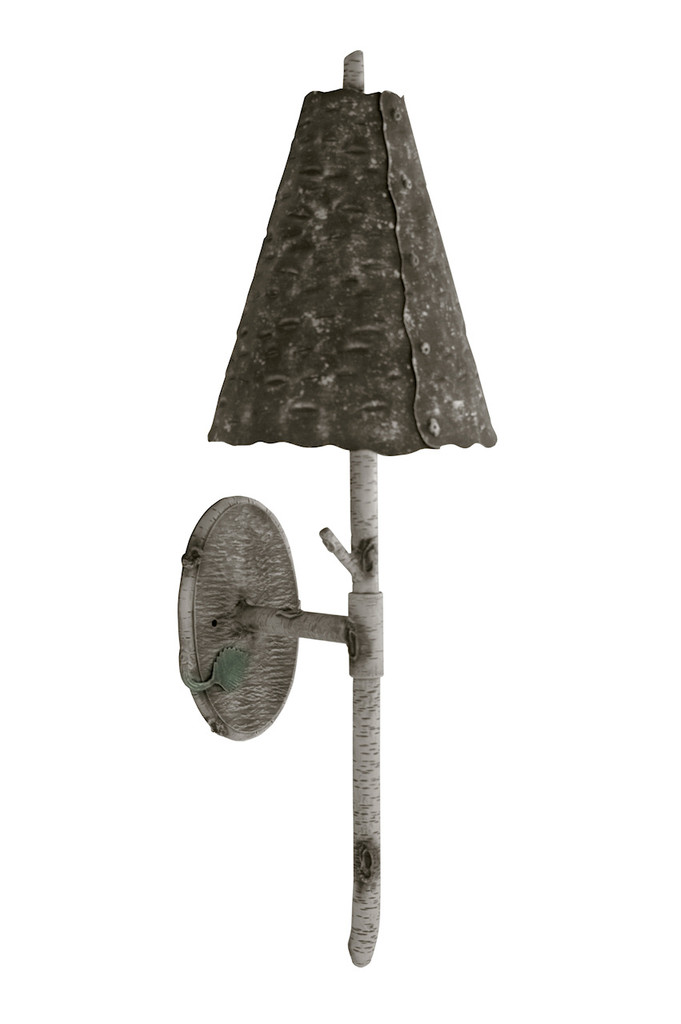 Whisper Creek Iron Wall Sconce with Shade