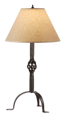 Basketweave Iron Table Lamp