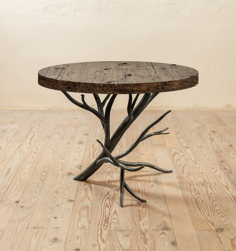 Sycamore Hand-Forged Iron Side Table