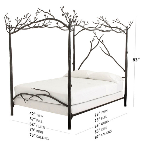 Forest Canopy Hand-Forged Iron Bed