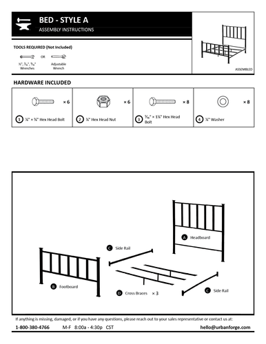 Mission Iron Full Bed