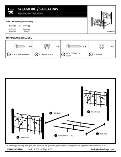 Sassafras Cal King Iron Bed