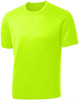 Neon Yellow youth moisture wicking shirt