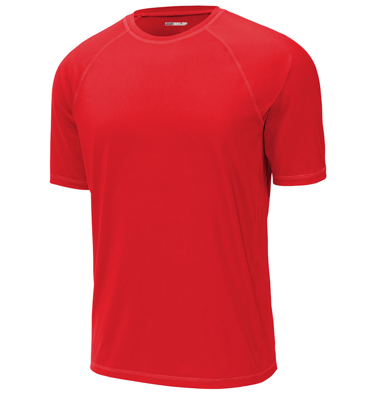 Red Men's UPF50 Rash Guard Tee Shirt