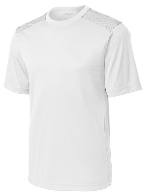 White Men's Moisture Wicking Elevate Workout Tee