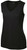 Black Ladies Sleeveless Moisture Wicking V-Neck Workout Shirt