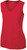 Red Ladies Sleeveless Moisture Wicking V-Neck Workout Shirt