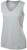 Silver Ladies Sleeveless Moisture Wicking V-Neck Workout Shirt