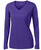 Purple Ladies LoSleeve V-Neck Moisture Wicking Athletic T-Shirt