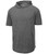 Tri-Blend Wicking Short Sleeve Hoodie in timeless black – Perfect for active days or casual outings.