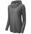 Trendy Dark Grey Heather Hoodie – Tri-Blend Wicking Long Sleeve offers unbeatable softness.