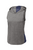 Grey Heather/Navy Ladies Tri-Blend Wicking Hoodie Tank