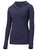 Navy Ladies Hooded Moisture Wicking Pullover