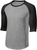 Heather Grey/Black Jersey Tee