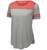 Red/Light Grey Heather Tri Blend Fan Tee