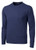 Long Sleeve Moisture Wicking Heathered Athletic Shirts in True Navy Heather
