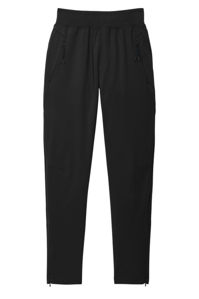 Men's Circuit Jogger - Front view of the black jogger, laid flat to showcase its sleek design and versatility.