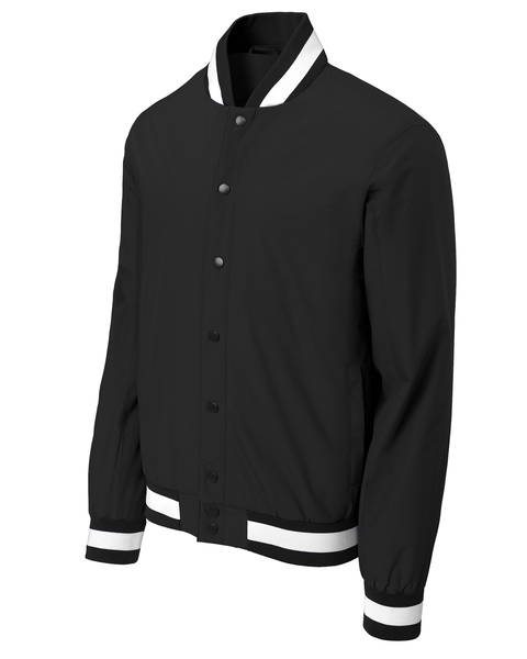 Black Insulated Varsity Jacket