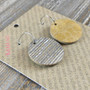 Reversible Circle Recycled Paper Earrings - Grey & Gold / Latte