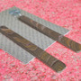 Reversible Paddle Recycled Paper Earrings - Dark Brown / Pink Speckle