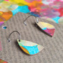 Mini Recycled Paper Earrings - Bright Multicolour