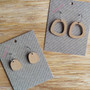 Mini Recycled Paper Earrings - Light Tan