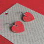 Mini Recycled Paper Earrings - Red & Gold