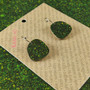 Mini Recycled Paper Earrings - Dark Green Speckle