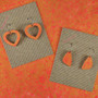 Mini Recycled Paper Earrings - Orange & Gold