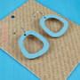 Mini Recycled Paper Earrings - Blue & Silver