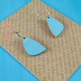 Mini Recycled Paper Earrings - Blue & Silver