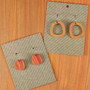 Mini Recycled Paper Earrings - Dusty Orange