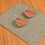 Mini Recycled Paper Earrings - Dusty Orange