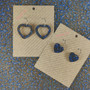 Mini Recycled Paper Earrings - Blue & Gold Fleck