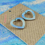Mini Recycled Paper Earrings - Ocean Blues Crackle