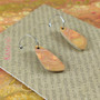 Oval Recycled Paper Earrings - Gold & Red