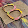 Square Recycled Paper Earrings - Multicolour